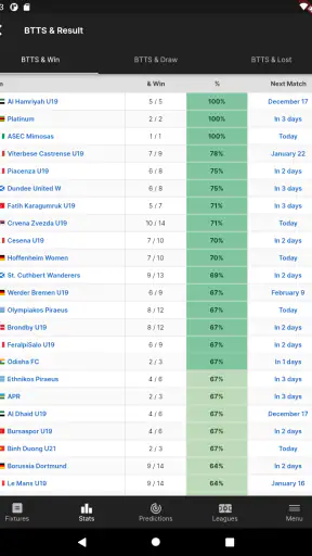 FootyStats - Stat. Piłkarskie screenshot