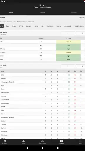 FootyStats - Stat. Piłkarskie screenshot