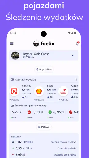 Fuelio: dziennik i ceny paliwa screenshot