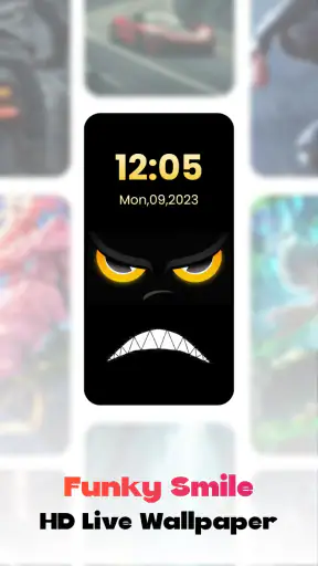 Funky Smiles Live Wallpaper screenshot