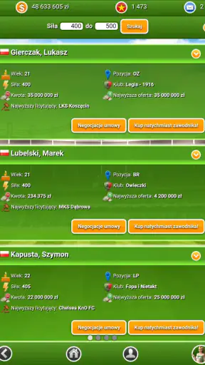 FutbolCup Menadżer piłkarski screenshot