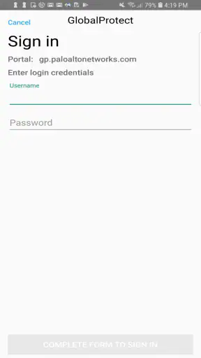 GlobalProtect screenshot