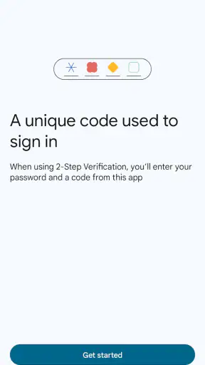 Google Authenticator screenshot