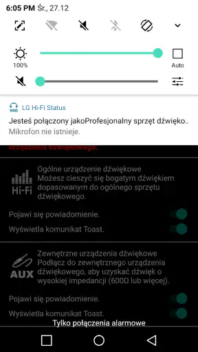Hi-Fi Status(LG) screenshot