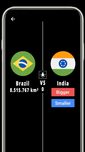 Higher or Lower : Country Area screenshot