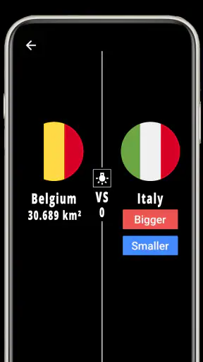 Higher or Lower : Country Area screenshot