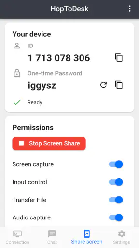 HopToDesk screenshot