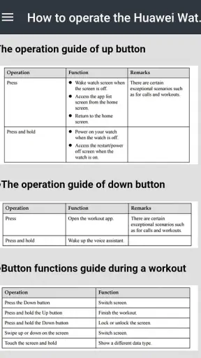 Huawei watch gt 2 guide screenshot