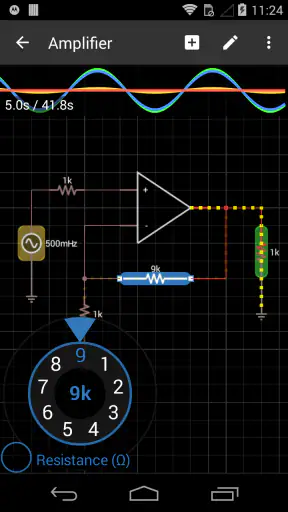 iCircuit Electronics Simulator screenshot