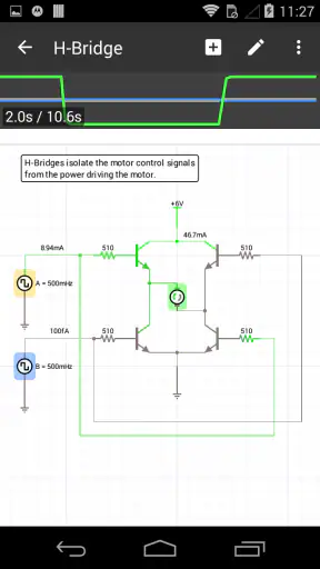 iCircuit Electronics Simulator screenshot