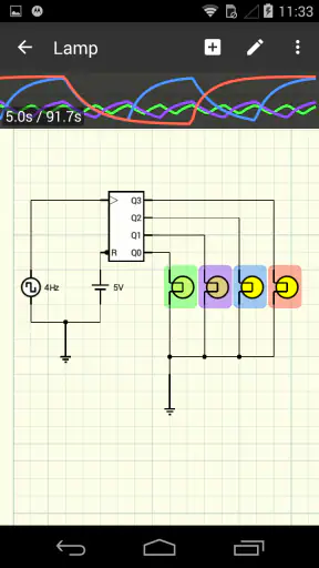 iCircuit Electronics Simulator screenshot