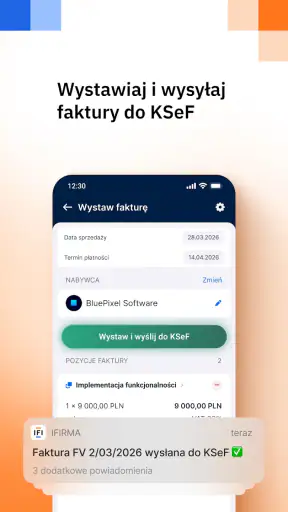 IFIRMA KSeF faktury księgowość screenshot