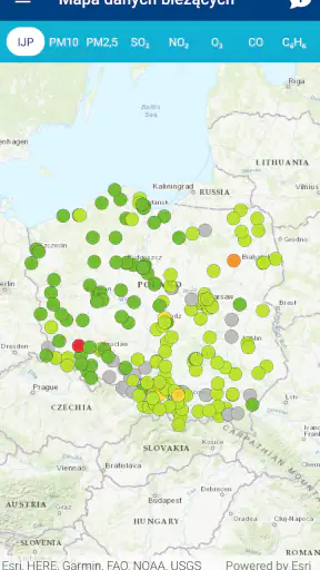 Jakość powietrza w Polsce screenshot