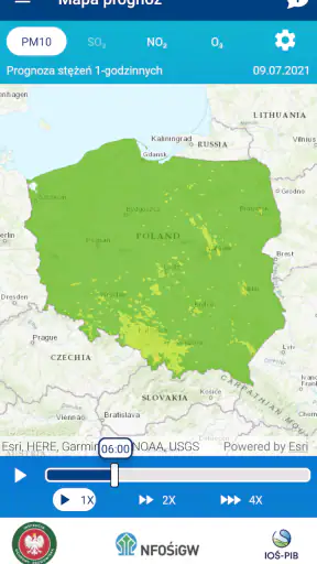 Jakość powietrza w Polsce screenshot