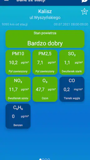 Jakość powietrza w Polsce screenshot