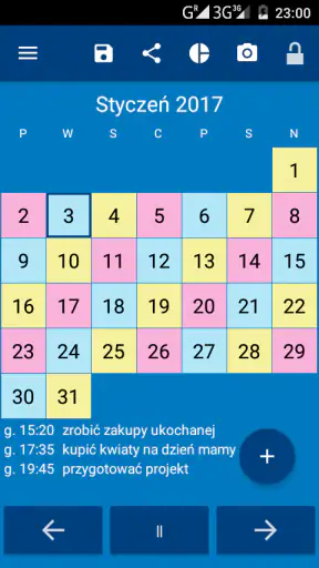 Kalendarz zmianowy screenshot