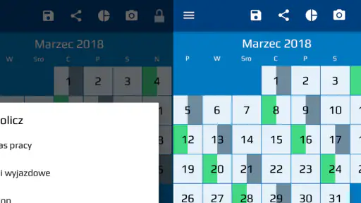 Kalendarz zmianowy screenshot