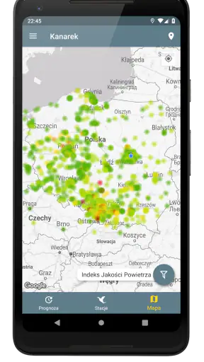 Kanarek - ostrzeżenia o smogu screenshot