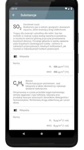 Kanarek - ostrzeżenia o smogu screenshot