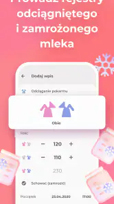 Karmienie piersią Dziennik screenshot
