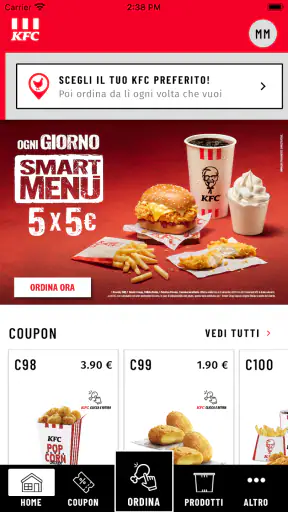 KFC Italia screenshot