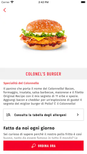 KFC Italia screenshot