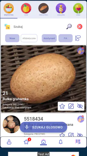 Kody PLU screenshot