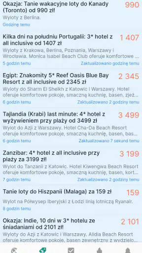 Lastminuter screenshot