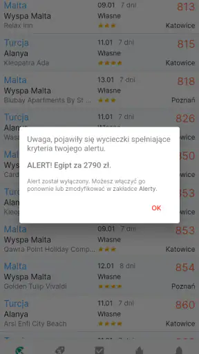 Lastminuter screenshot