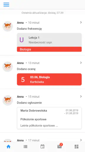 Librus screenshot
