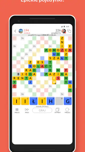 Literaki gra słowna po polsku screenshot