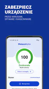 Malwarebytes ochrona mobilna screenshot