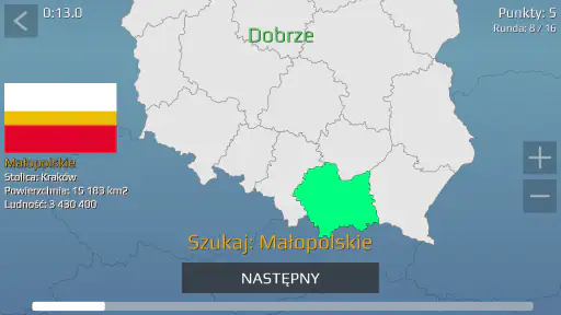 Mapa Polski Quiz screenshot