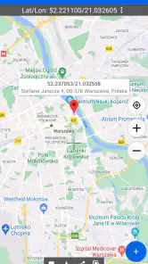 Mapa współrzędnych GPS screenshot