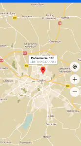 Mapa współrzędnych GPS screenshot