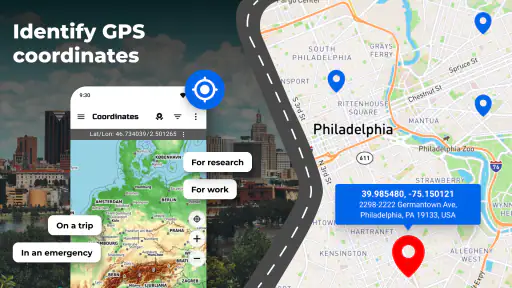 Mapa współrzędnych GPS screenshot