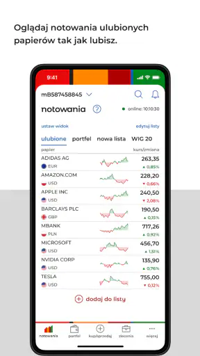 mBank Giełda screenshot