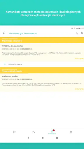 Meteo IMGW Prognoza dla Polski screenshot