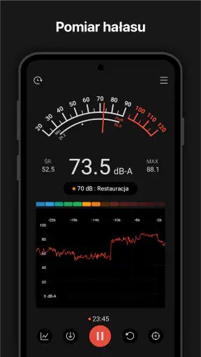 Miernik dźwięku : SPL meter screenshot