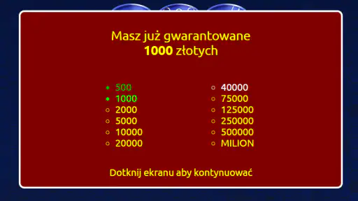 Milionerzy dla Dzieci screenshot