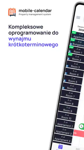 mobile-calendar hotel manager screenshot
