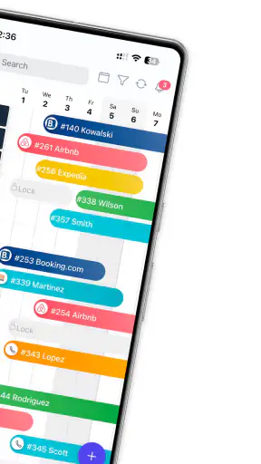 mobile-calendar hotel manager screenshot