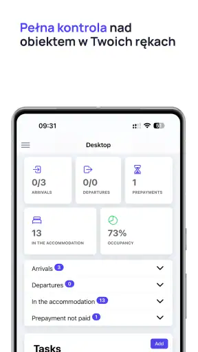mobile-calendar hotel manager screenshot