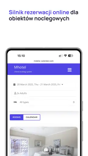mobile-calendar hotel manager screenshot