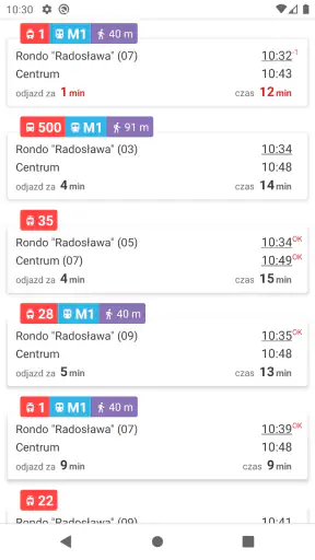 mobileMPK: rozkład jazdy screenshot