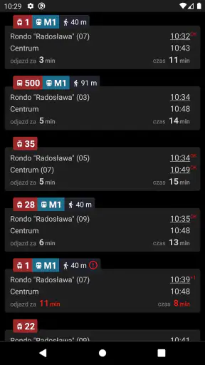 mobileMPK: rozkład jazdy screenshot