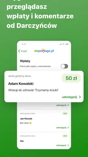 Moje Siepomaga screenshot