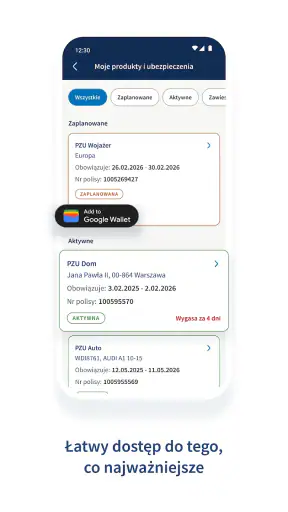 mojePZU mobile screenshot