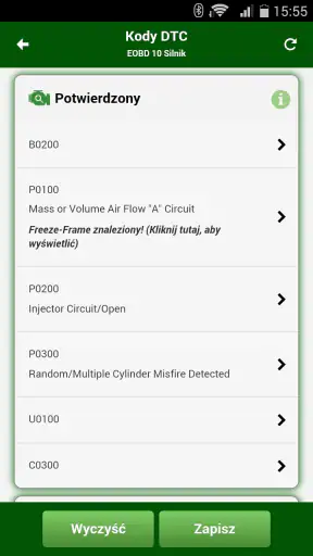 MotorData OBD2 ELM car scanner screenshot