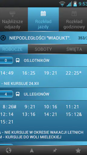 myBus online screenshot